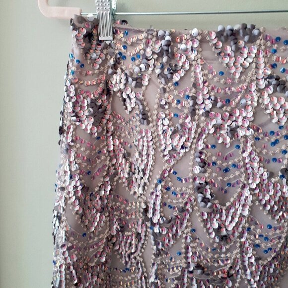 NWT Zara purple sequin and embroidered midi skirt, XS - Picture 13 of 13